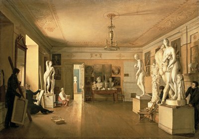 Taiteilija Aleksei Venetsianovin (1780-1847) ateljee 1827 tekijältä Alexander Alexeyevich Alexeyev