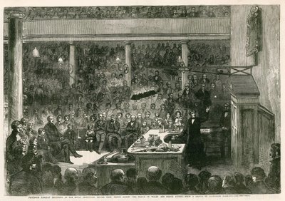 Professori Faraday luennoi Royal Institutionissa ennen HRH:n prinssi Albertia, Walesin prinssiä ja prinssi Alfredia tekijältä Alexander Blaikley