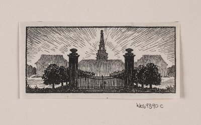 Tanskalainen:  Hertzin "Posthuset i Hirschholm" vinjetti. tekijältä Alexander Blom