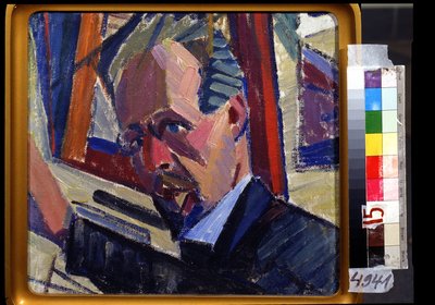 Omakuva. Aleksanteri Konstantinovitš Bogomazovin (1880-1930) maalaus. Öljy kankaalle, 30,5 x 33 cm tekijältä Alexander Bogomazov