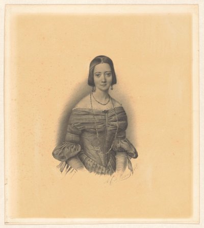 Antoinette Marie Henriette Jeanne Reigersmanin muotokuva, Jonkheer Pieter van den Brandelerin vaimo tekijältä Alexander Cesar August Valois (signed by artist)