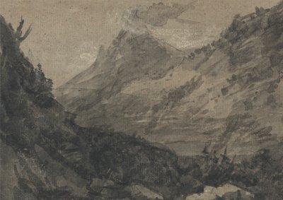 Vuoristoinen maisema tekijältä Alexander Cozens