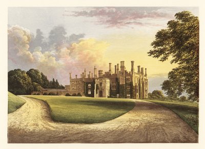 Eggesford House, Devon, Englanti. ,1880 (kaiverrus) tekijältä Alexander Francis (after) Lydon