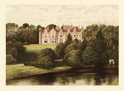 Keele Hall, Staffordshire, Englanti, 1880 (kaiverrus) tekijältä Alexander Francis (after) Lydon