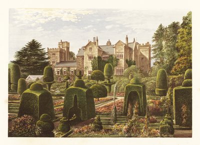 Levens Hall., Cumbria, Englanti. ,1880 (kaiverrus) tekijältä Alexander Francis (after) Lydon