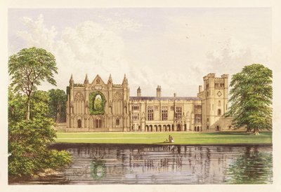 Newstead Abbey, Nottinghamshire, Englanti. 1880 (kaiverrus) tekijältä Alexander Francis (after) Lydon