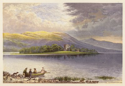 Skotlannin Loch-maisemat: Loch Leven (värilitra) tekijältä Alexander Francis (after) Lydon