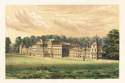 Wentworth Woodhouse, Yorkshire, Englanti, 1880 (kaiverrus) tekijältä Alexander Francis (after) Lydon