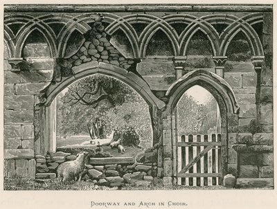 Bolton Priory, oviaukko ja kaari kuorossa tekijältä Alexander Francis Lydon