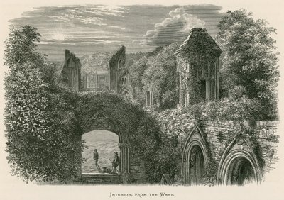 Glastonbury Abbey, Interior, lännestä tekijältä Alexander Francis Lydon
