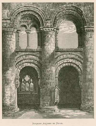 Jedburgh Abbey, Norman Arches Navessa tekijältä Alexander Francis Lydon