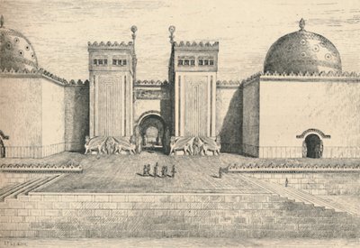 Sargons Palace, Khorsabad: Kaakkoisportti, 1886 tekijältä Alexander Francis Lydon