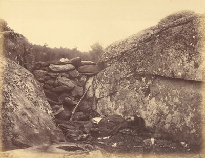 Kapinallisen tarkka-ampujan koti, Gettysburgissa tekijältä Alexander Gardner
