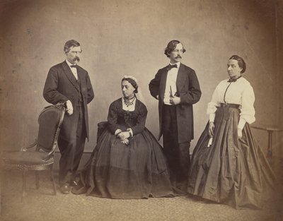 Havaijin kuningatar Emma ja hänen lähipiirinsä, 1865. tekijältä Alexander Gardner