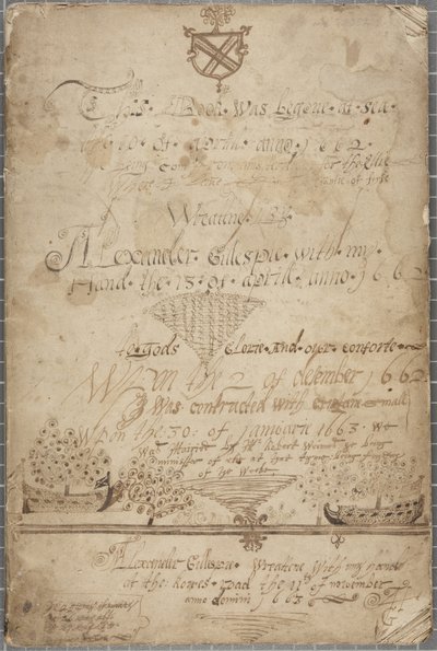 Alexander Gillespien lehti, 1662-85 tekijältä Alexander Gillespie