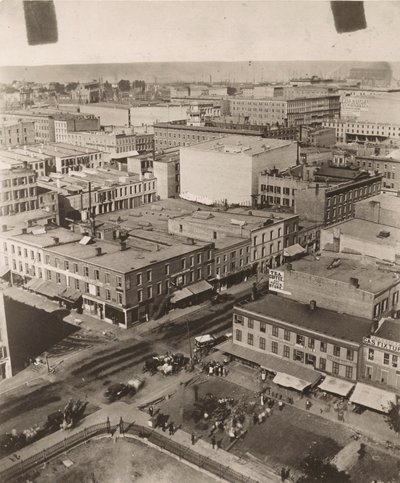 Näkymä koilliseen Chicagon oikeustalon kupolista, 1858 tekijältä Alexander Hesler