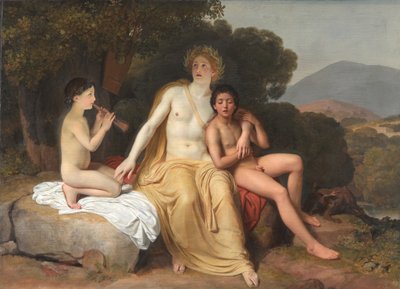 Venäjä: "Apollo, Hyacinthus ja Cyparissus musisoimassa ja laulamassa" Apollo, Hyacinthus ja Cyparissus musisoimassa ja laulamassa tekijältä Alexander Ivanov