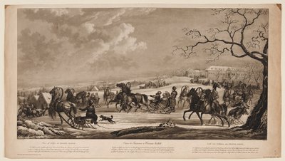 Kelkkakilpailu Krasny Kabachok Little Red Tavernissa, 1814 tekijältä Alexander Ivanovich Sauerweid