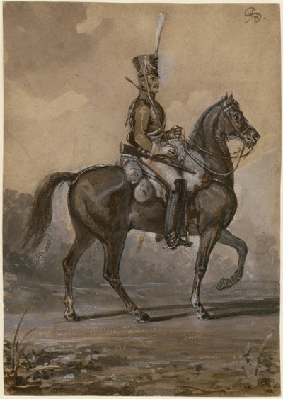 Venäjän lohikäärme - Sauerweid, Alexander Ivanovich (1783-1844) - 1820 - Akvarelli paperille - 22,9x16,2 - Yksityiskokoelma tekijältä Alexander Ivanovich Sauerweid