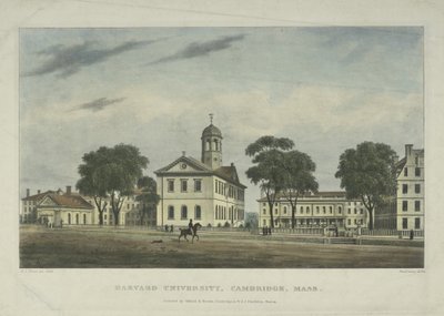 Harvardin yliopisto, Cambridge, Massachusetts, 1828 tekijältä Alexander Jackson Davis