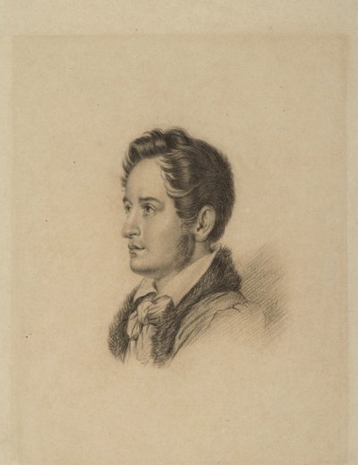Muotokuva kirjailija Alexander Herzenistä 1812-1870, noin 1836 tekijältä Alexander Lavrentievich Vitberg