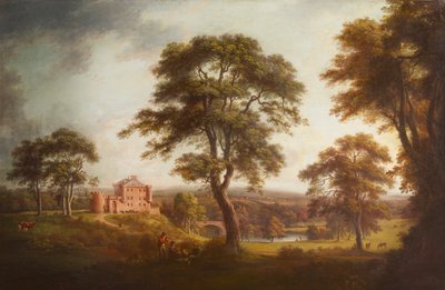 Dalhousien linna (öljy kankaalle) tekijältä Alexander Nasmyth