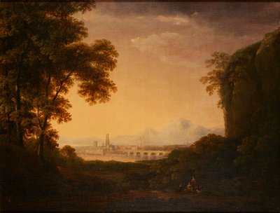 Figuurit metsäisessä italialaisessa maisemassa (öljy kankaalle) tekijältä Alexander Nasmyth