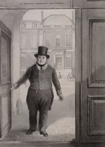 Entrance Gate, British Museum, Holborn, Lontoo, vuosi 1850 tekijältä Alexander O