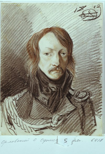 Aleksei Pavlovich Lanskoyn muotokuva 1789-1855, 1813 tekijältä Alexander Osipovich Orlowski
