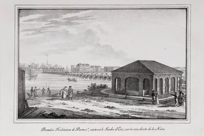 Pietari Suuren mökki -sarja Näkymät Pietariin, 1820-luku tekijältä Alexander Pluchart