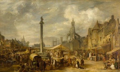 Scotch Fair, n. 1834 (öljy paneelille) tekijältä Alexander Snr Fraser