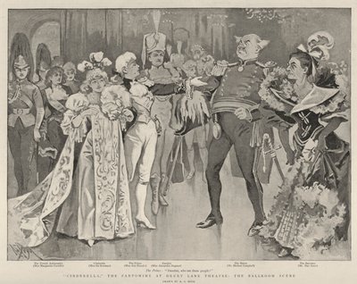 Cinderella, pantomiimi Drury Lane -teatterissa, Ballroom Scene tekijältä Alexander Stuart Boyd