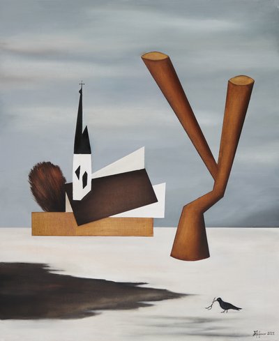 Surrealistinen kirkkomaisema tekijältä Alexander Trifonov