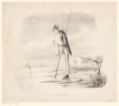 El pescador sembla decebut per la seva captura Aquell animal estúpid! (títol sobre objecte)acabar tekijältä Alexander Ver Huell