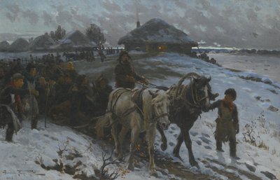 Leaving For The Hunt, 1915 tekijältä Alexander Vladimirovich Makovsky