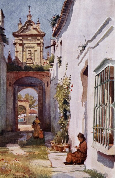 Sevillassa (väri litho) tekijältä Alexander Wallace Rimington