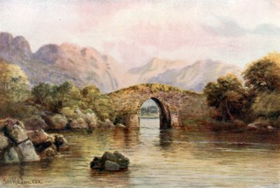 Brickeen Bridge, Lower Lake, Killarney (värilitografia) tekijältä Alexander Williams