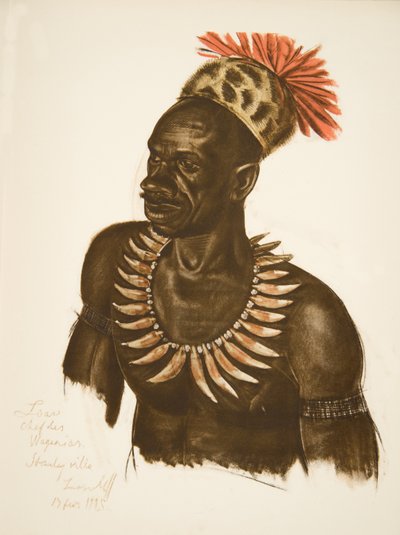 Louaho, päällikkö Wagenia (Stanleyville), teoksesta Dessins et Peintures d