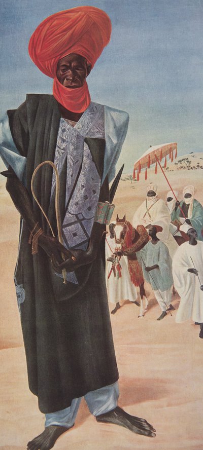 Magemma, päällikkö ratsumiehet Sultan Sery ussa Maradin, Nigerin alueella, alkaen Dessins et Peintures d