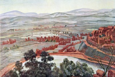 Tananarive, näkymä kuningattaren palatsiin, teoksesta Dessins et Peintures d