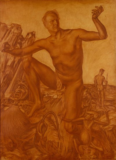 Laulaja Fjodor Šaljapinin muotokuva 1873-1938, 1917 tekijältä Alexander Yevgenyevich Yakovlev