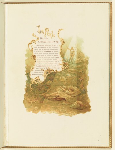 Ohjelma Marius Petipan ja Riccardo Drigon baletille La Perle, 1896. tekijältä Alexander von Hohen