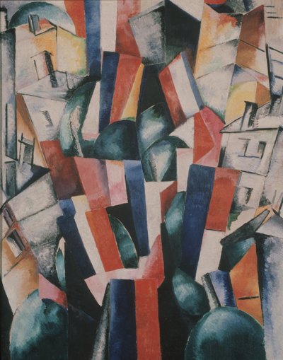 Kaupunki, 1913 tekijältä Alexandra Alexandrowna Exter