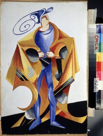 Teatteriasu William Shakespearen näytelmään "Romeo ja Julia". Gouache d