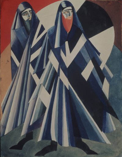 juutalaiset. Pukusuunnittelu O. Wilden teatterinäytelmään Salomé, 1917 tekijältä Alexandra Alexandrowna Exter