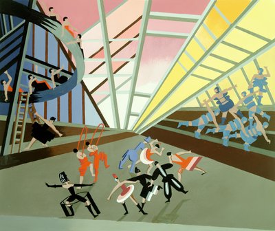 Valoprojekti baletille, pubi. 1930 (guassi pokuorossa) tekijältä Alexandra Alexandrowna Exter