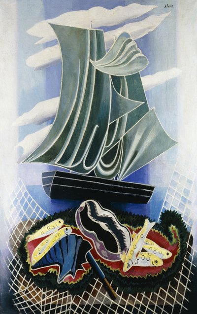 Barca; Le Bateau, c.1936 (ulei pe pânză) finlandez tekijältä Alexandra Alexandrowna Exter