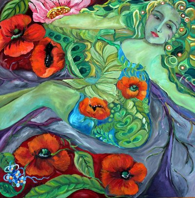 Vihreä jumalatar ja unikot tekijältä Alexandra Higgins