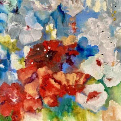 Elävät abstraktit kukat tekijältä Alexandra Higgins