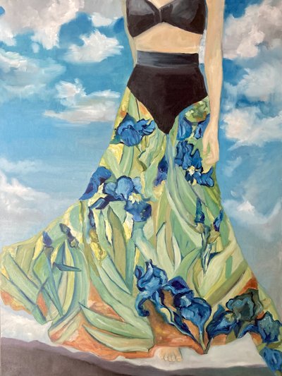 Nainen, jolla on leijuva iirishame tekijältä Alexandra Higgins